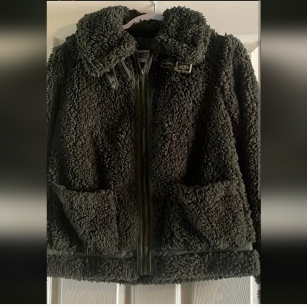 Green teddy bear jacket